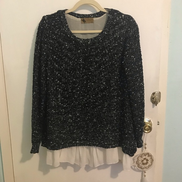 LF Open Knit Ruffled Sweater - Picture 3 of 5